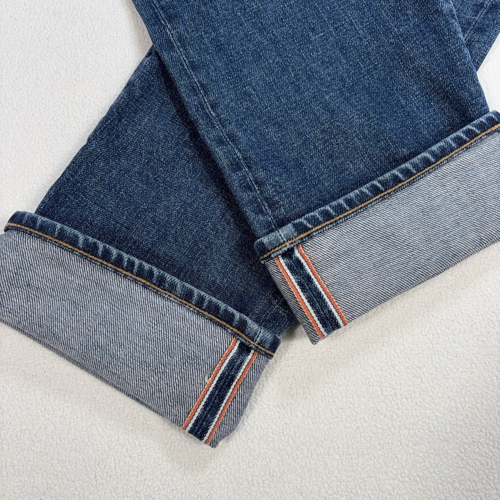 Hiroshi Kato The Pen Selvedge Jeans Men 34 (fits 35x34) Blue Slim Stretch Denim - Picture 4 of 16